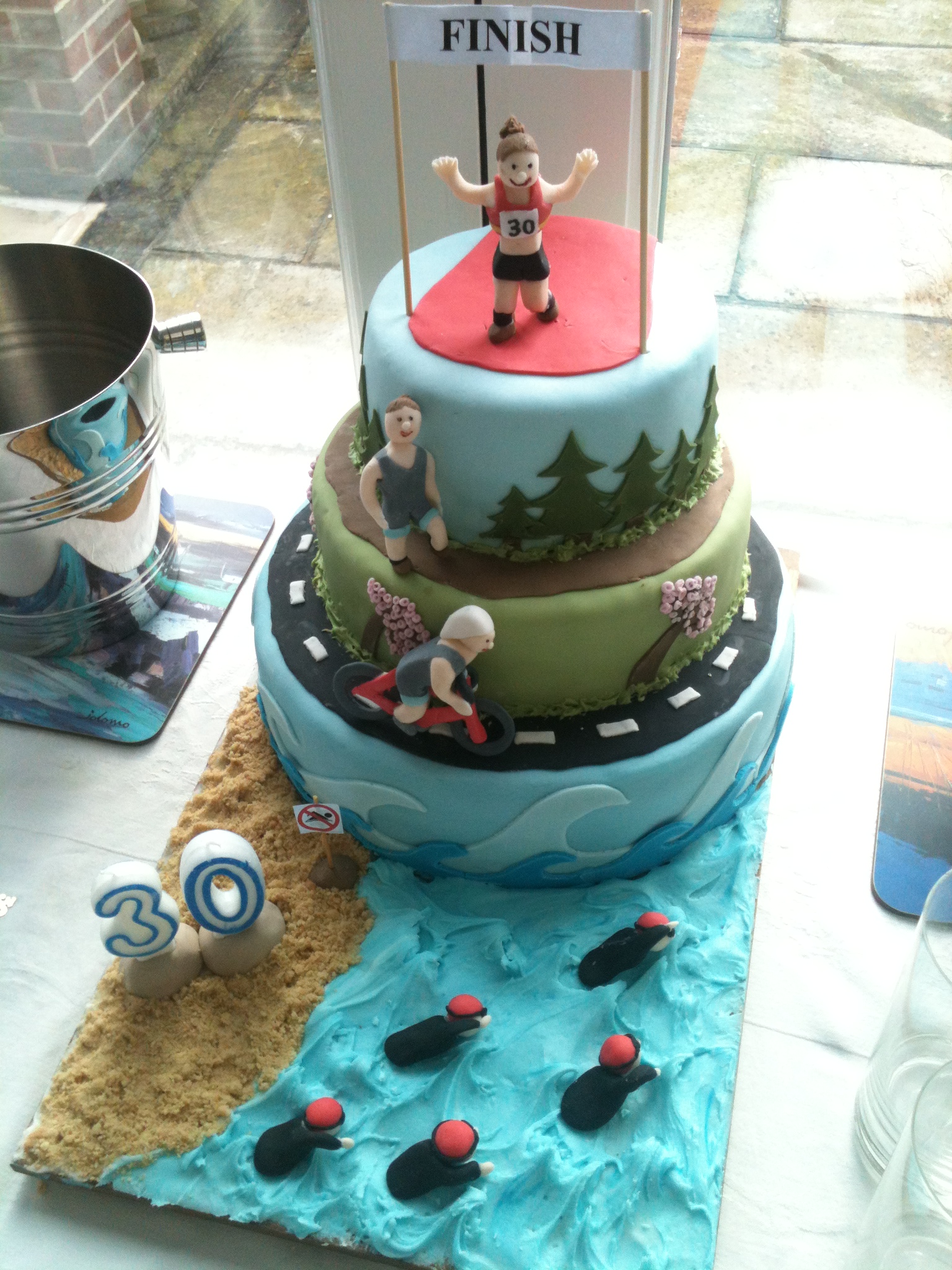 Running Themed Birthday Cake