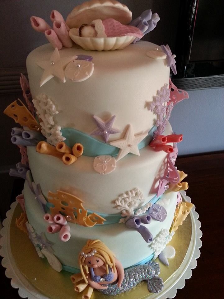 Sea Themed Baby Shower Cake