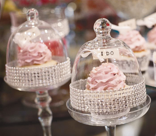 Silver Bridal Shower Cupcakes