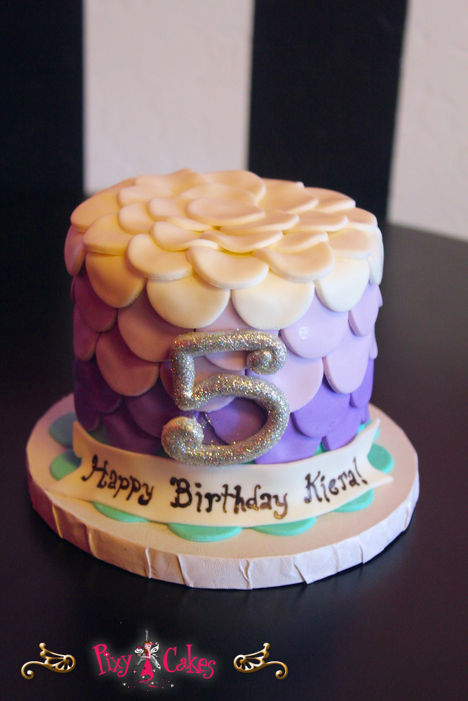 Small Purple Birthday Cake