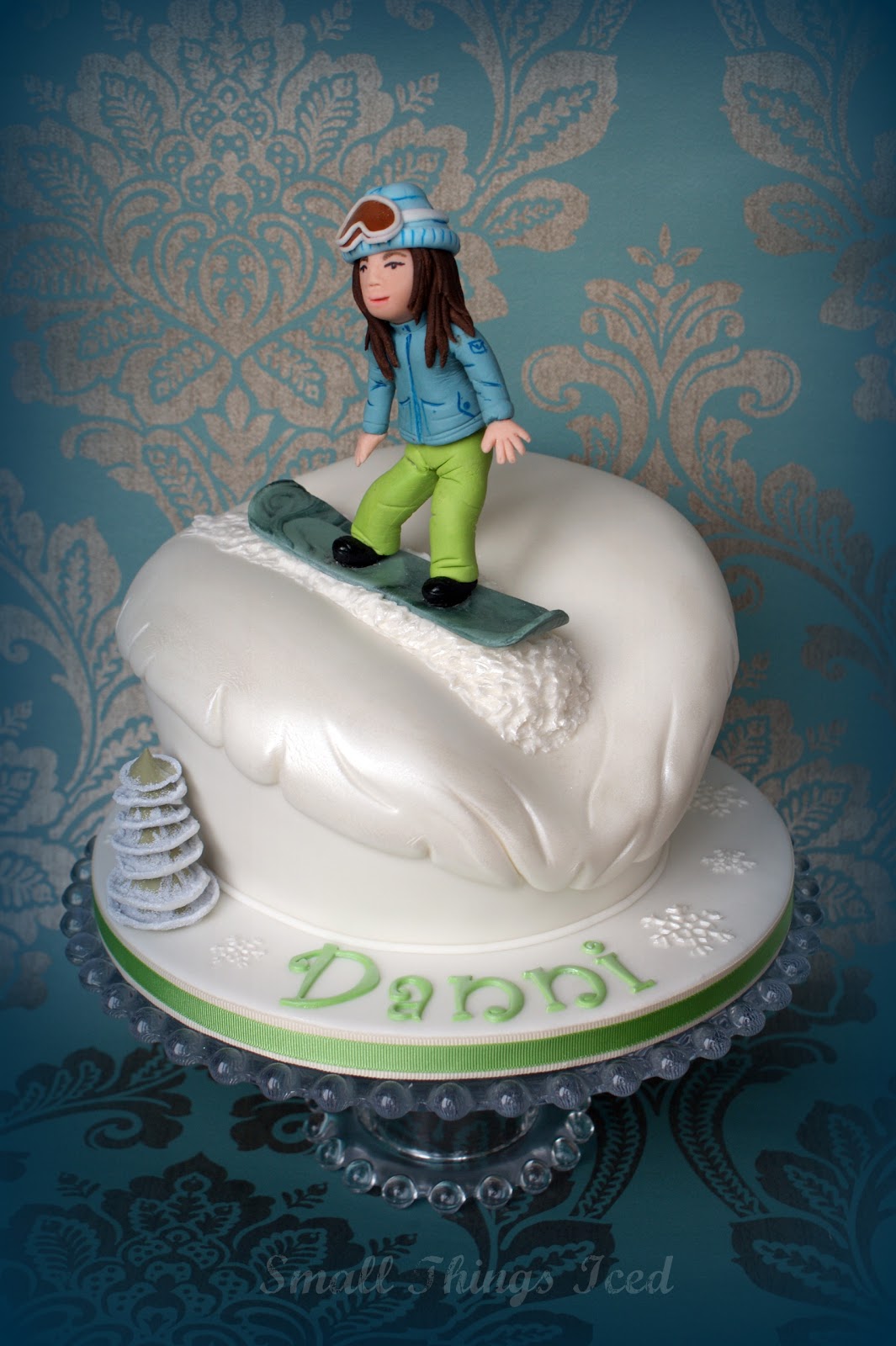 Snowboarding Birthday Cake