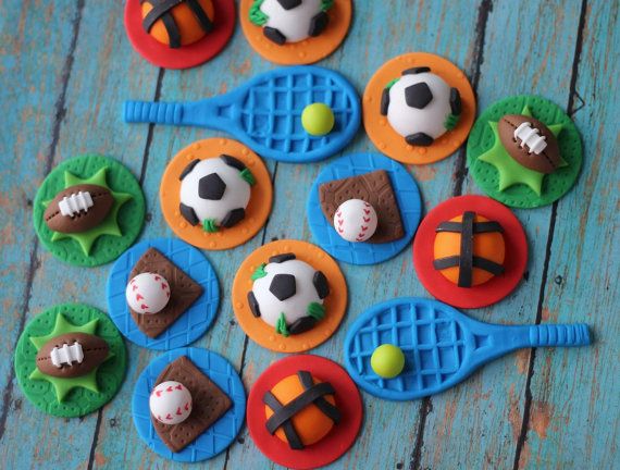 Sport Themed Cupcake Decorations Sport Themed Cupcake Decorations