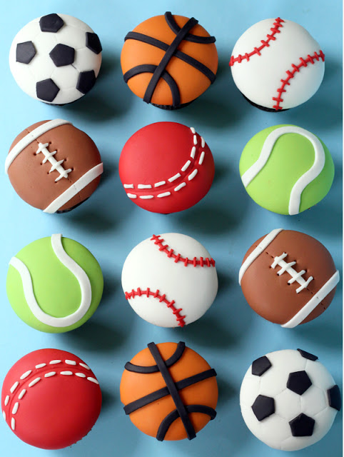 Sports Ball Cupcakes