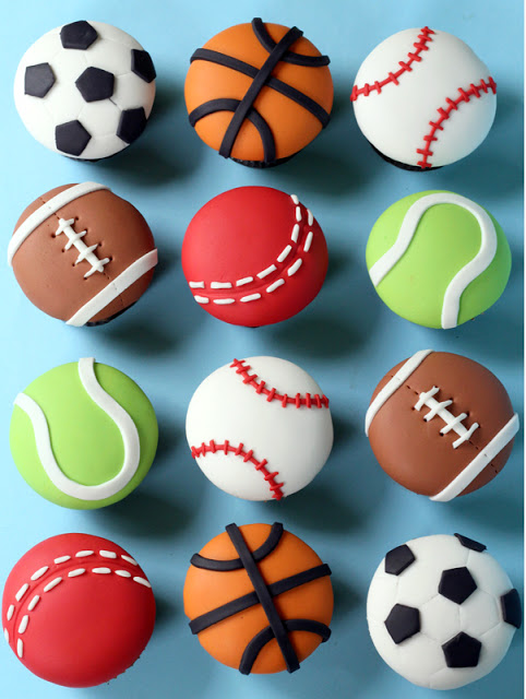 Sports Ball Cupcakes Sports Ball Cupcakes
