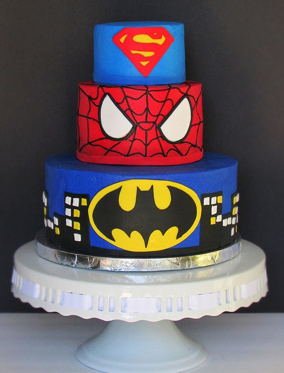 Superhero Birthday Cake Superhero Birthday Cake