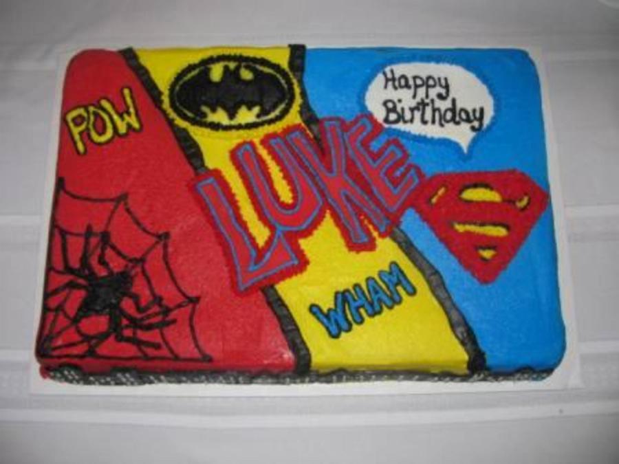Superman Batman Birthday Cake