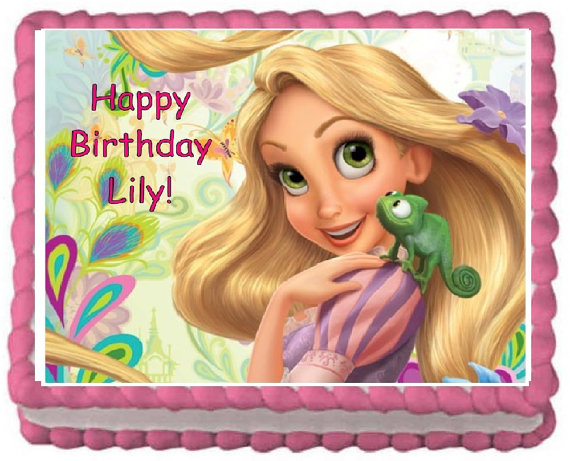Tangled Rapunzel Edible Cake Topper Tangled Rapunzel Edible Cake Topper