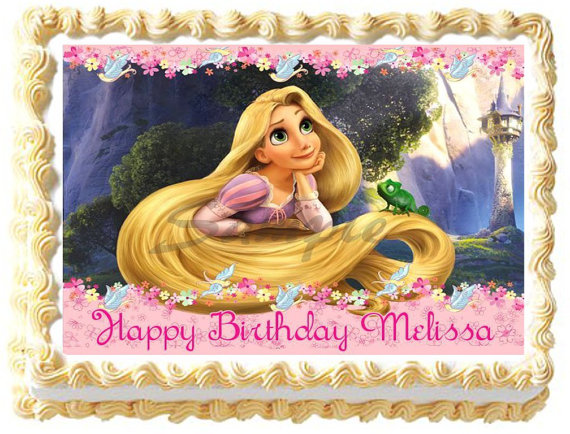 Tangled Rapunzel Edible Cake Topper Tangled Rapunzel Edible Cake Topper