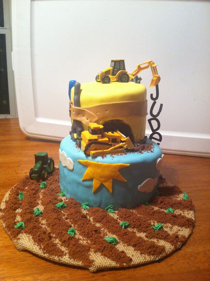 Tractor Front Loader Birthday Cake