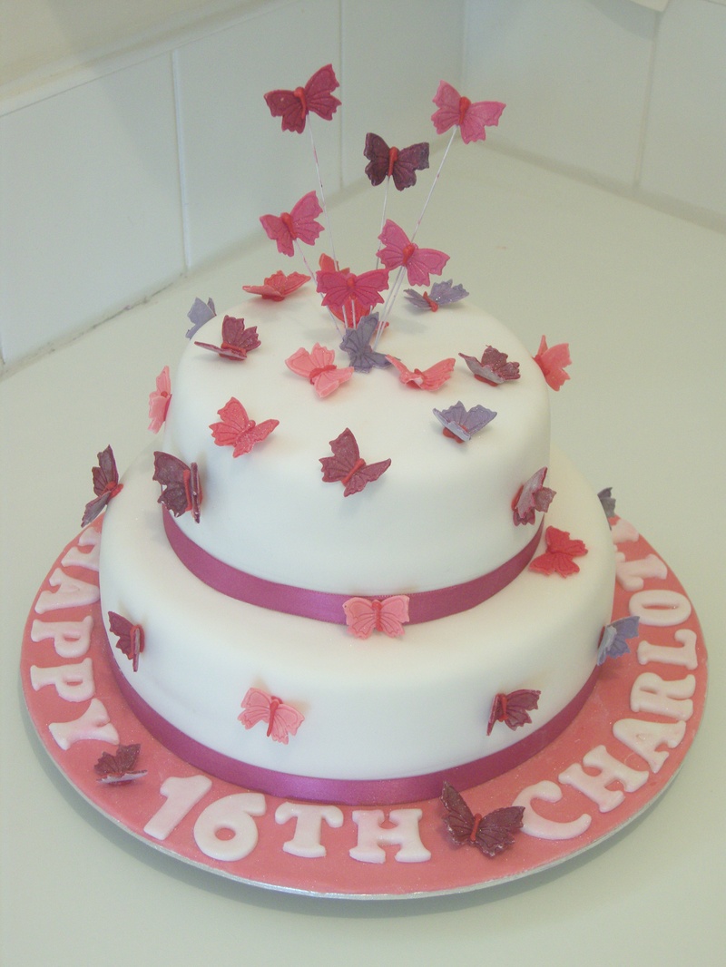 Two Tier Butterfly Cake