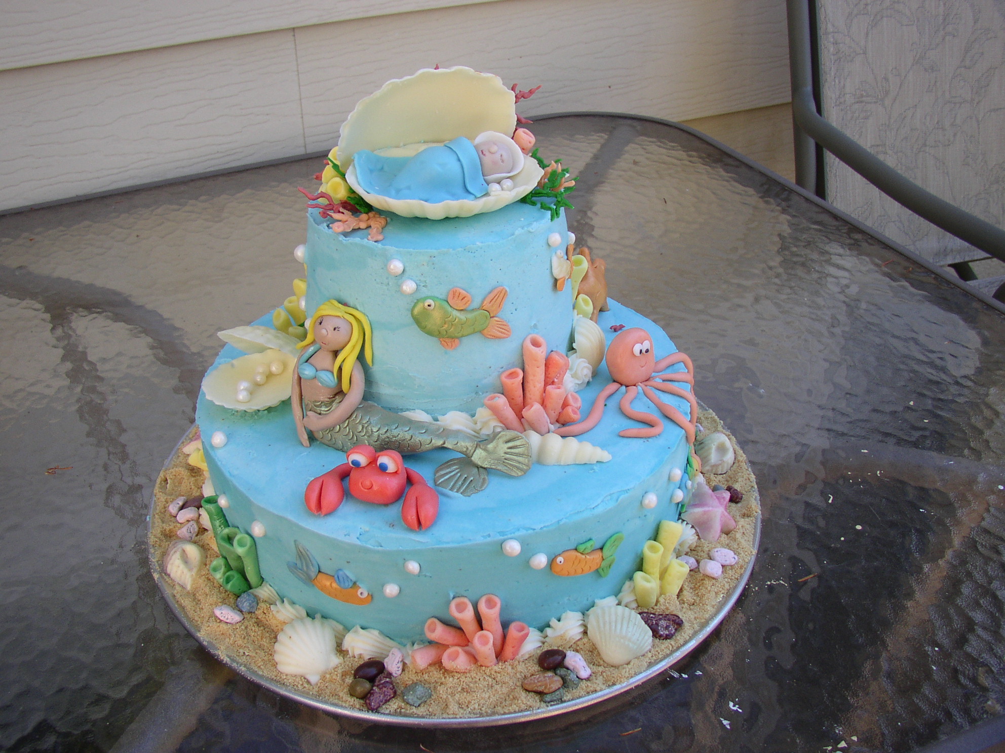 Under the Sea Baby Shower Cake Idea