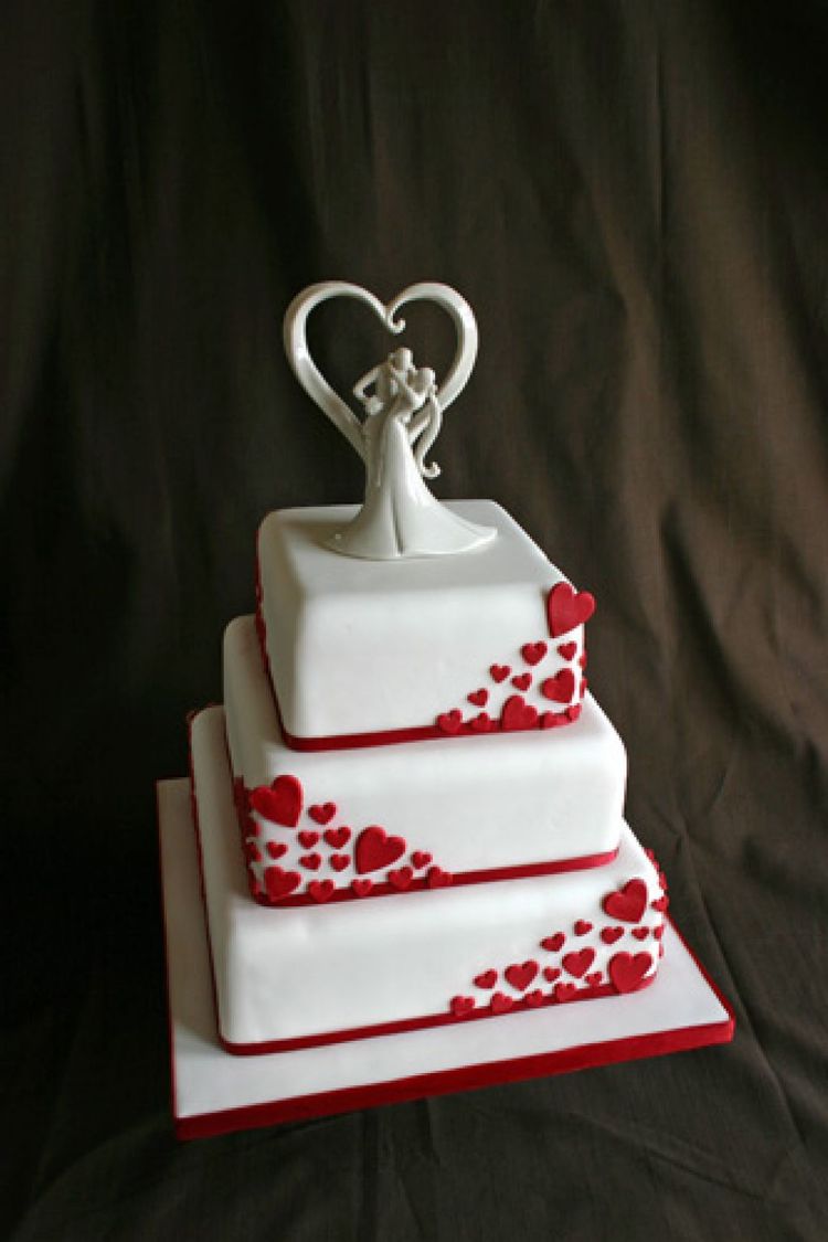 Valentine's Day Wedding Cake