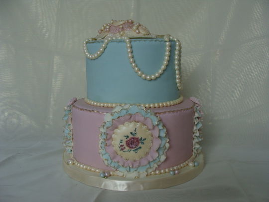 Vintage Bridal Shower Cake