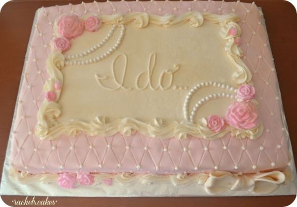 Vintage Bridal Shower Sheet Cake Vintage Bridal Shower Sheet Cake