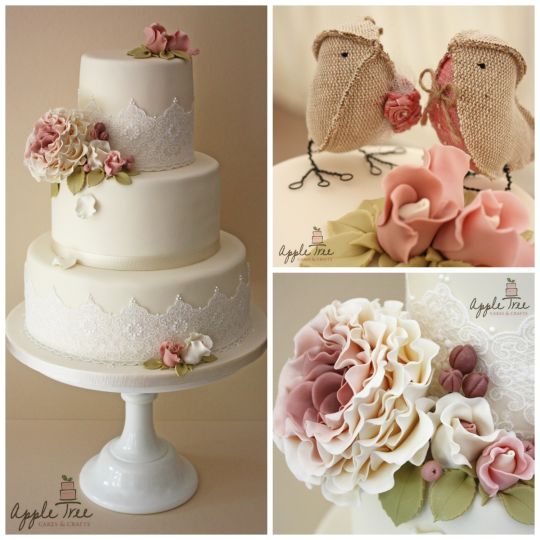 Vintage Rose Wedding Cake Vintage Rose Wedding Cake