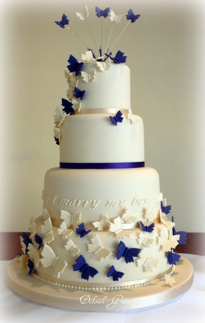 Wedding Cake with Butterflies
