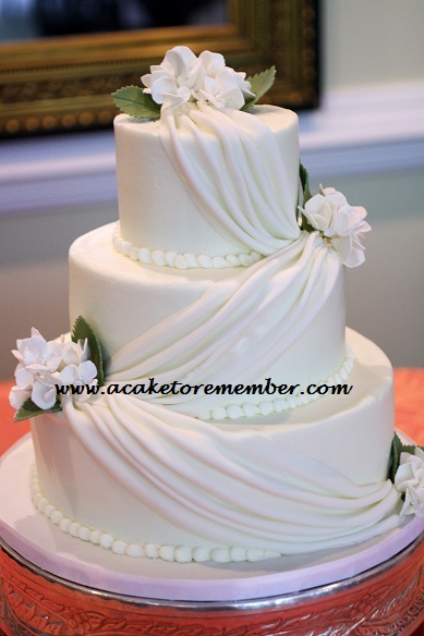 6 Simple Draped Wedding Cakes Photo Wedding Cake With Fondant