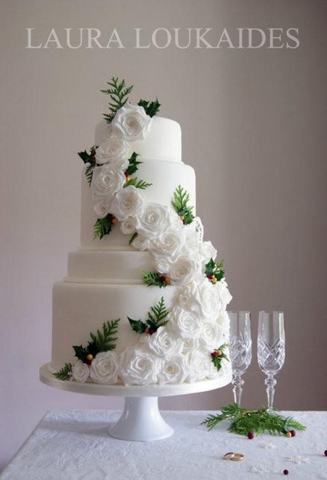 Winter Christmas Wedding Cake Winter Christmas Wedding Cake