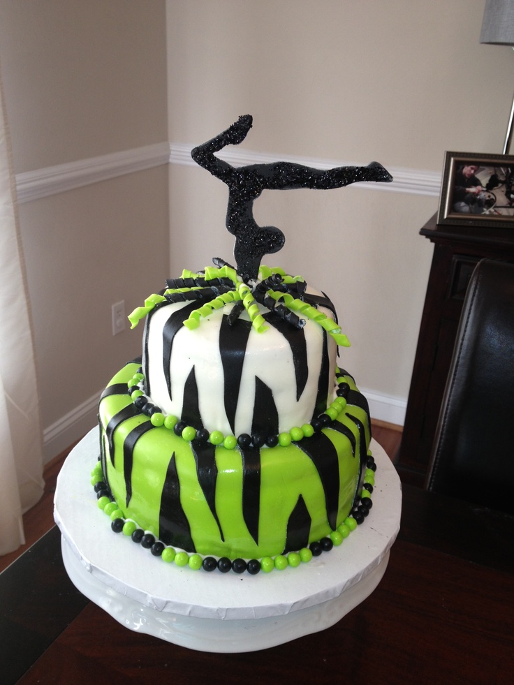 Zebra Gymnastics Cake Zebra Gymnastics Cake