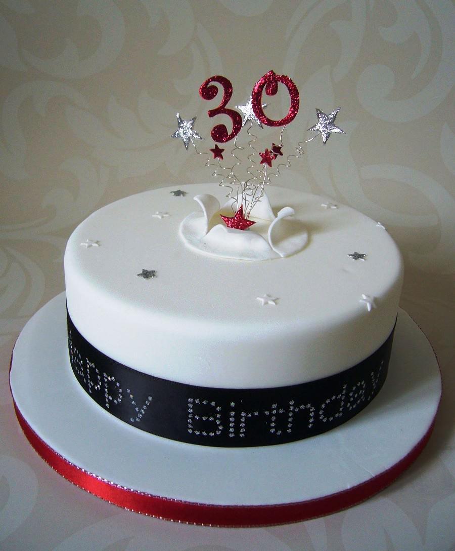 30th Birthday Round Cake