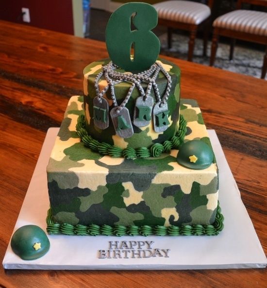 Army Theme Birthday Cake