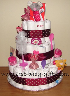 Baby Girl Diaper Cake