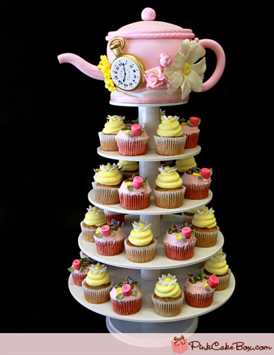Baby Shower Cupcake Tower Cake