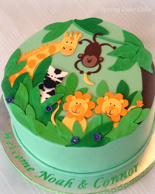 Baby Shower Jungle Cake