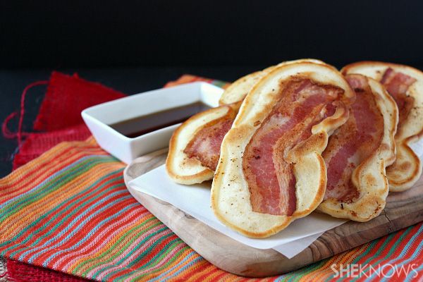 Bacon Stuffed Pancake Dippers