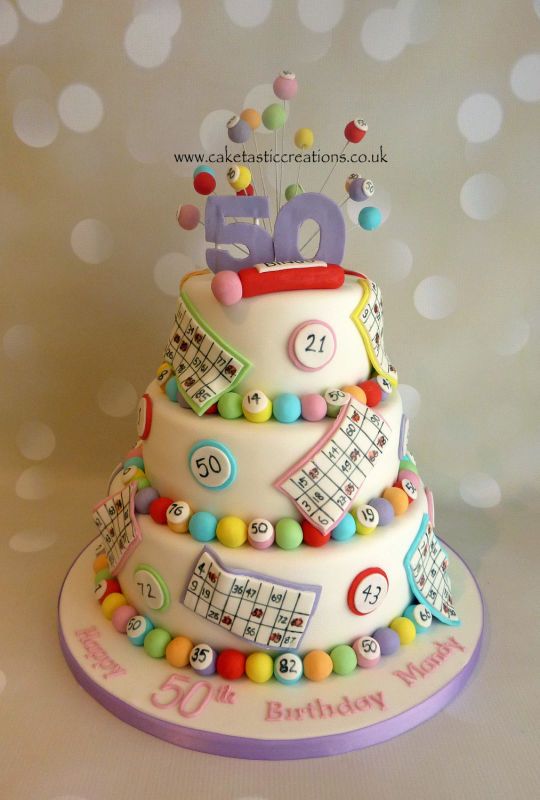 Bingo Themed Birthday Cake