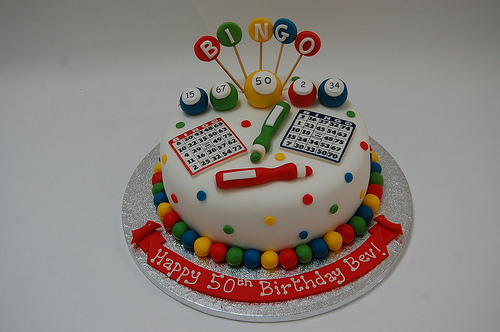 Bingo Themed Birthday Cake Bingo Themed Birthday Cake