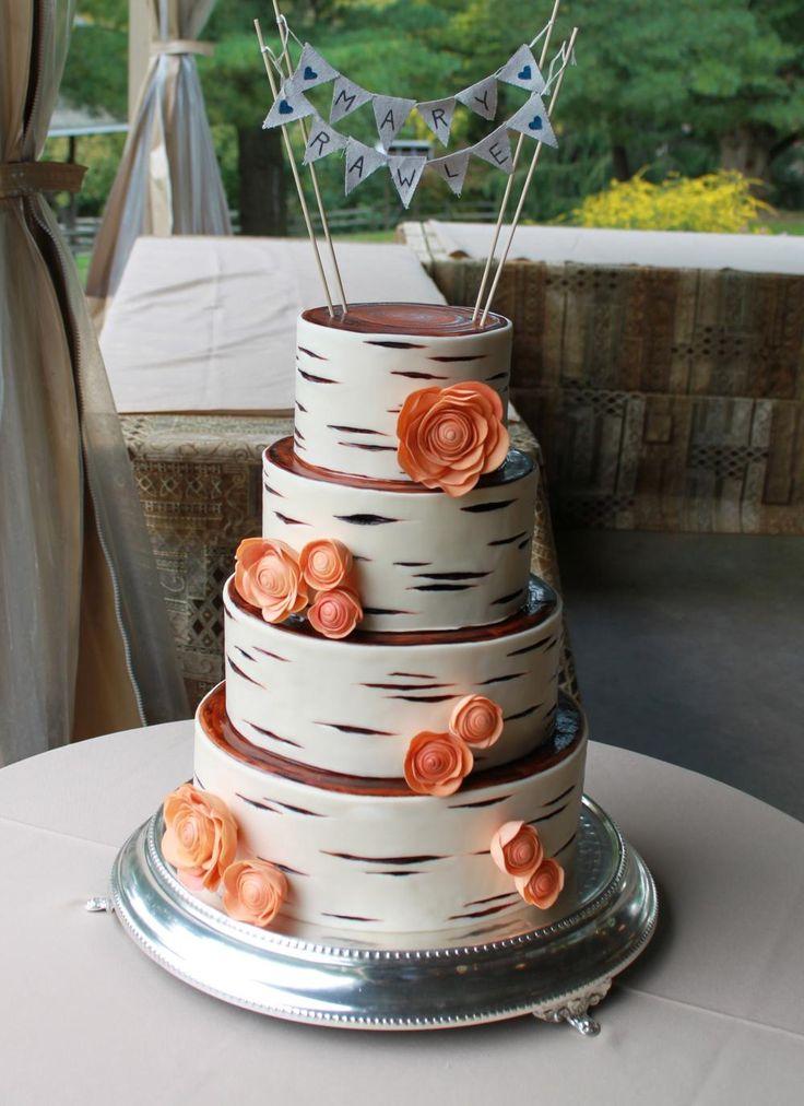 Birch Tree Wedding Cake