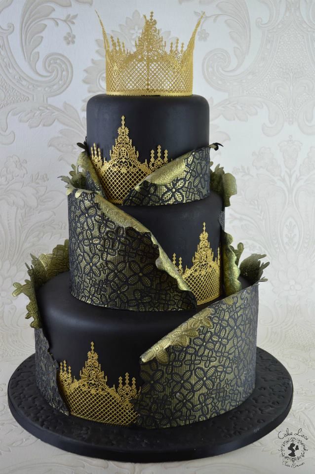 Black and Gold Cake Designs