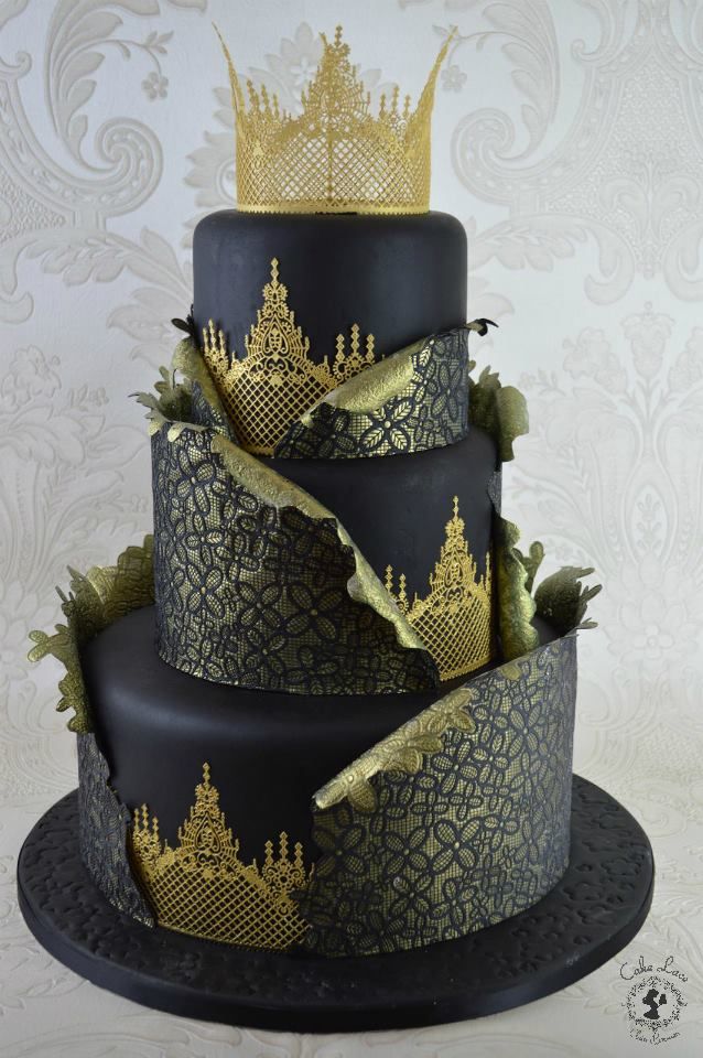 Black and Gold Cake Designs Black and Gold Cake Designs