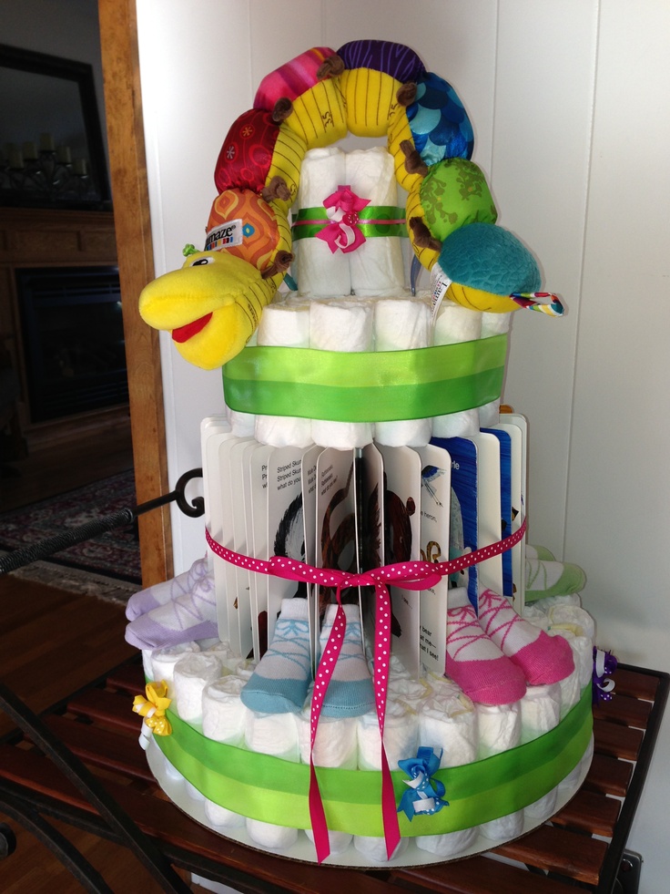 Book Themed Diaper Cake