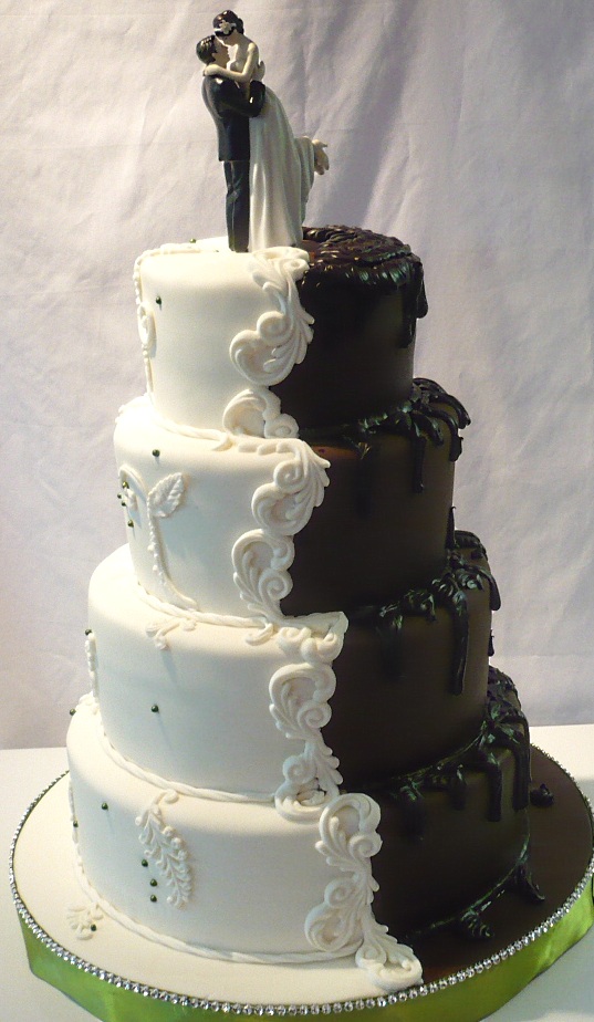 Bride and Groom Wedding Cake