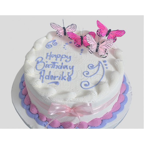 Buttercream Wedding Cake with Butterflies Buttercream Wedding Cake with Butterflies