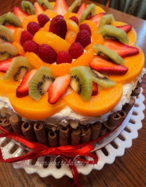 Cake Topped with Fruit