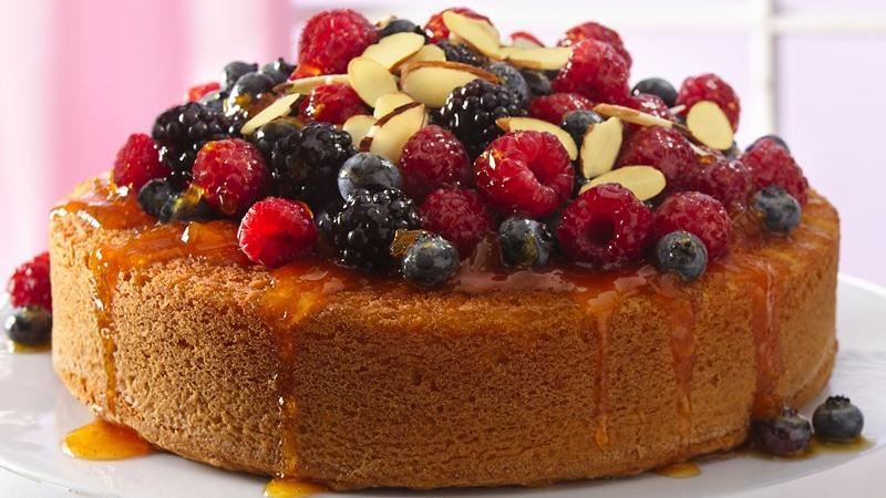 Cake with Fruit Topping Recipe