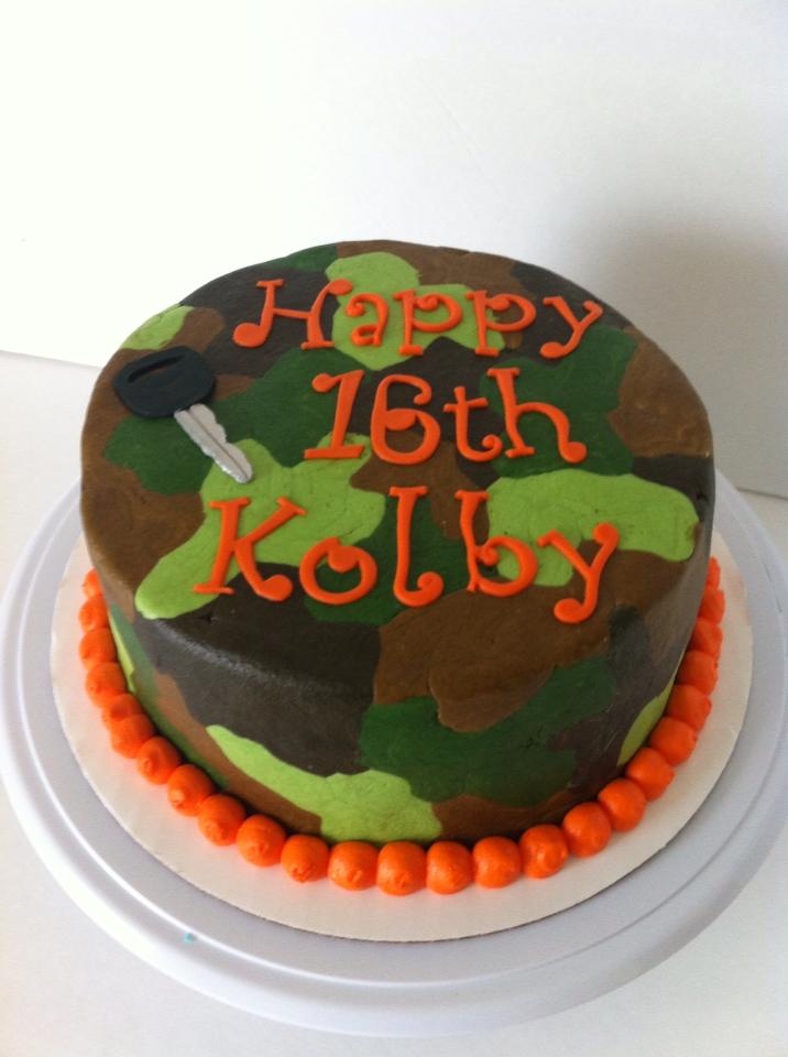 Camo 16th Birthday Cake