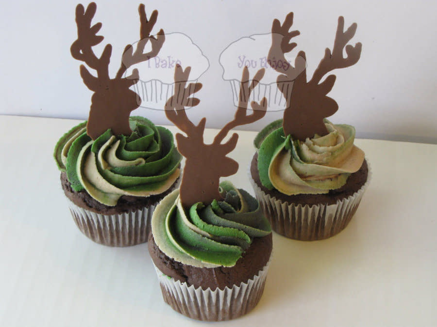 Camo Deer Cupcakes