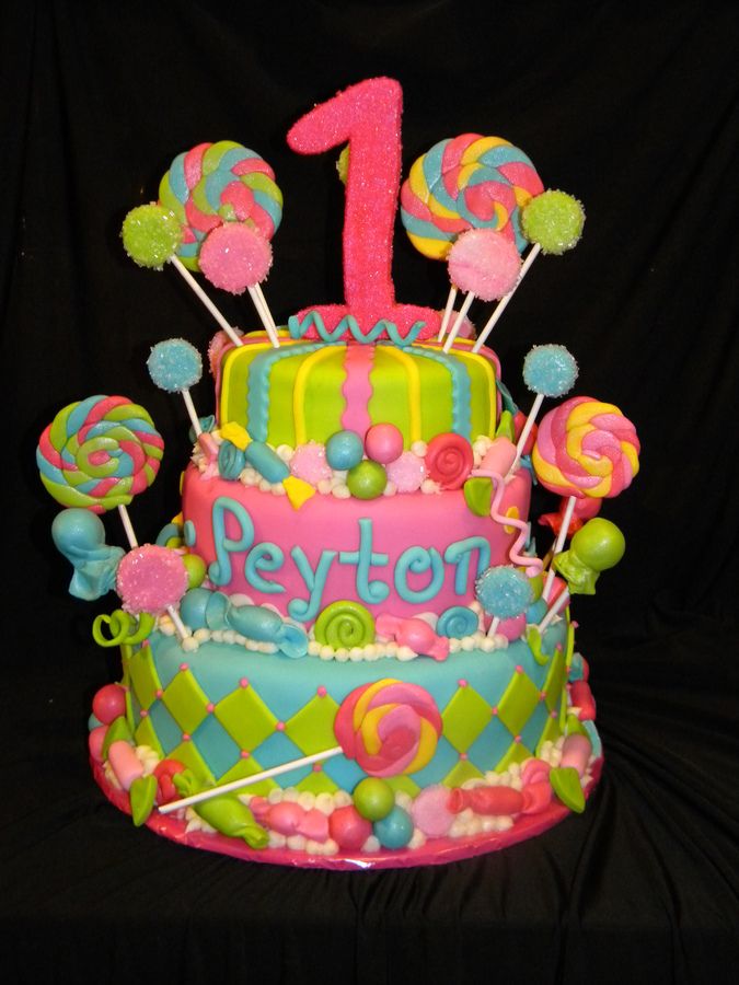 Candy Land Theme Birthday Cake