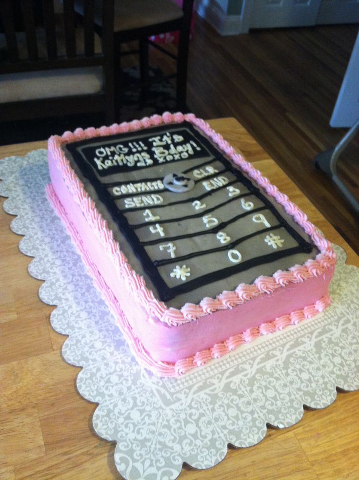 Cell Phone Birthday Cake