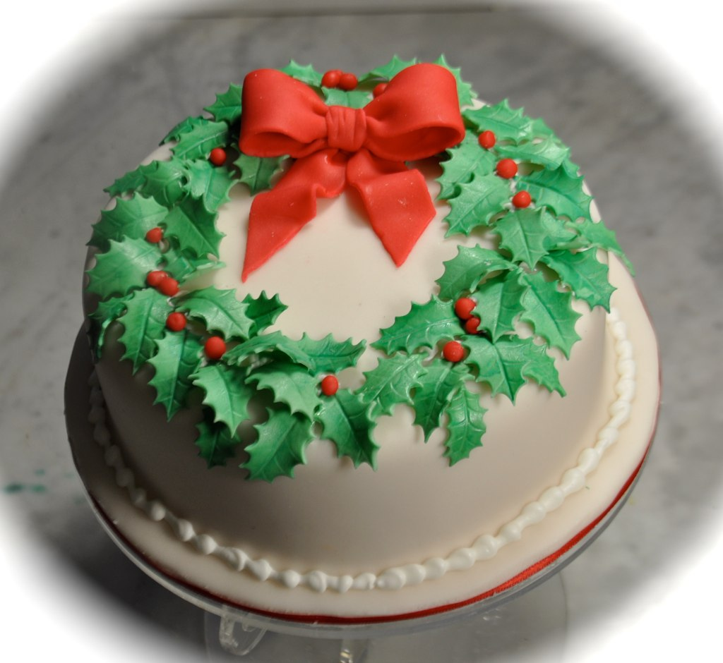 Christmas Holly Cake