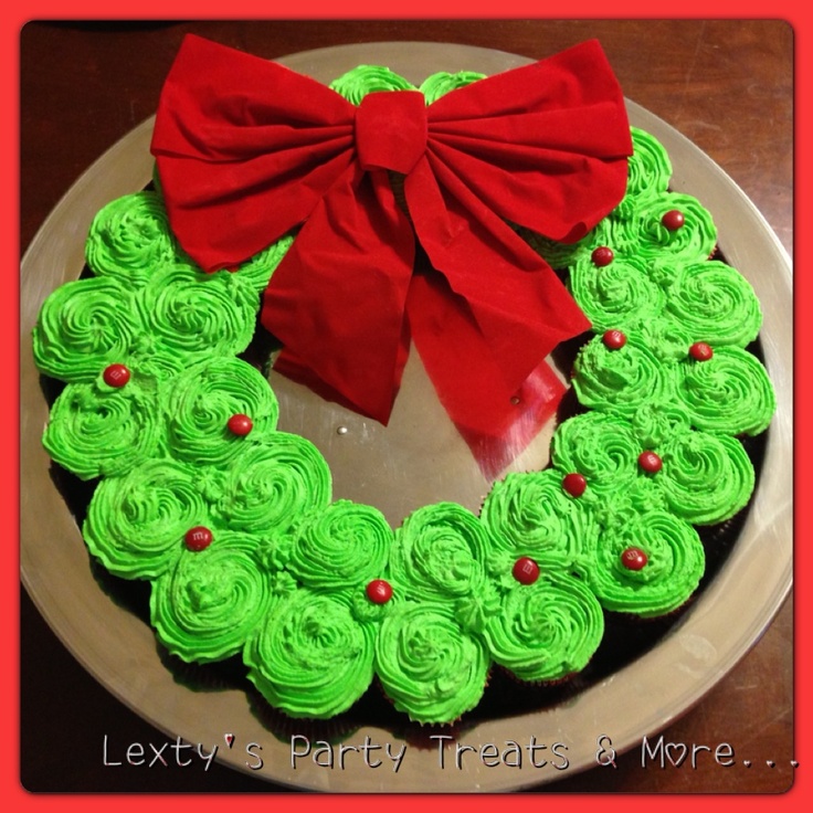 Christmas Wreath Cupcake Cakes Ideas Christmas Wreath Cupcake Cakes Ideas