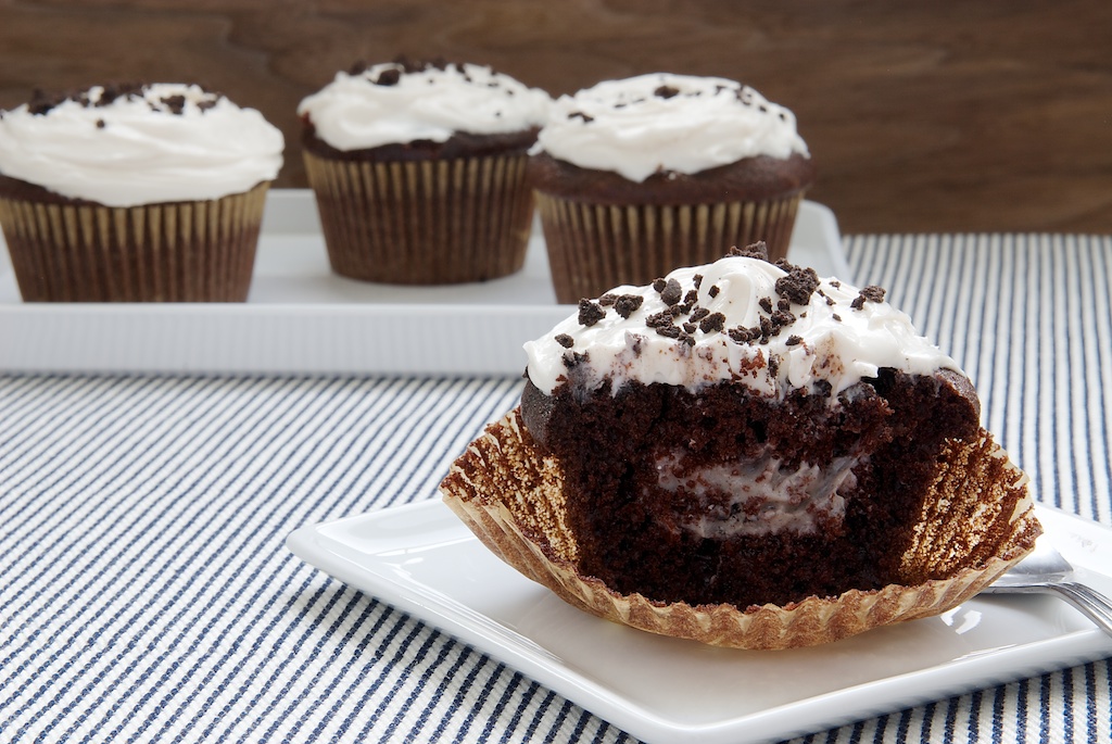 Cookies and Cream Filled Cupcakes