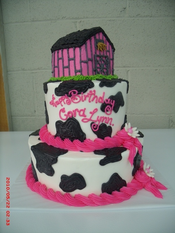 Cow Print Birthday Cake