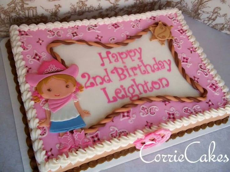 Cowgirl Birthday Sheet Cakes Cowgirl Birthday Sheet Cakes