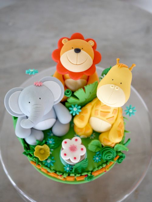 Cute Animal Birthday Cake