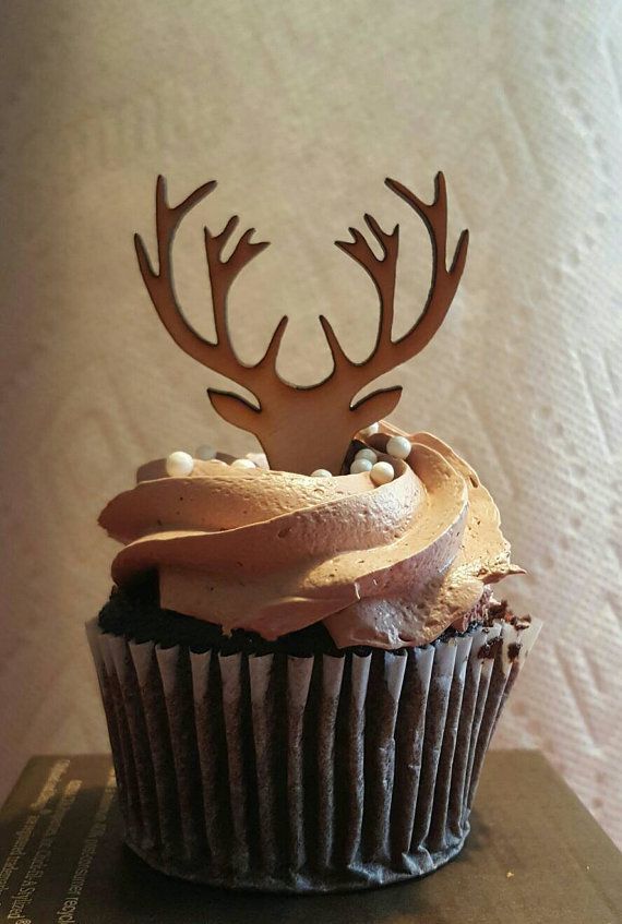 Deer Antler Cupcake Toppers